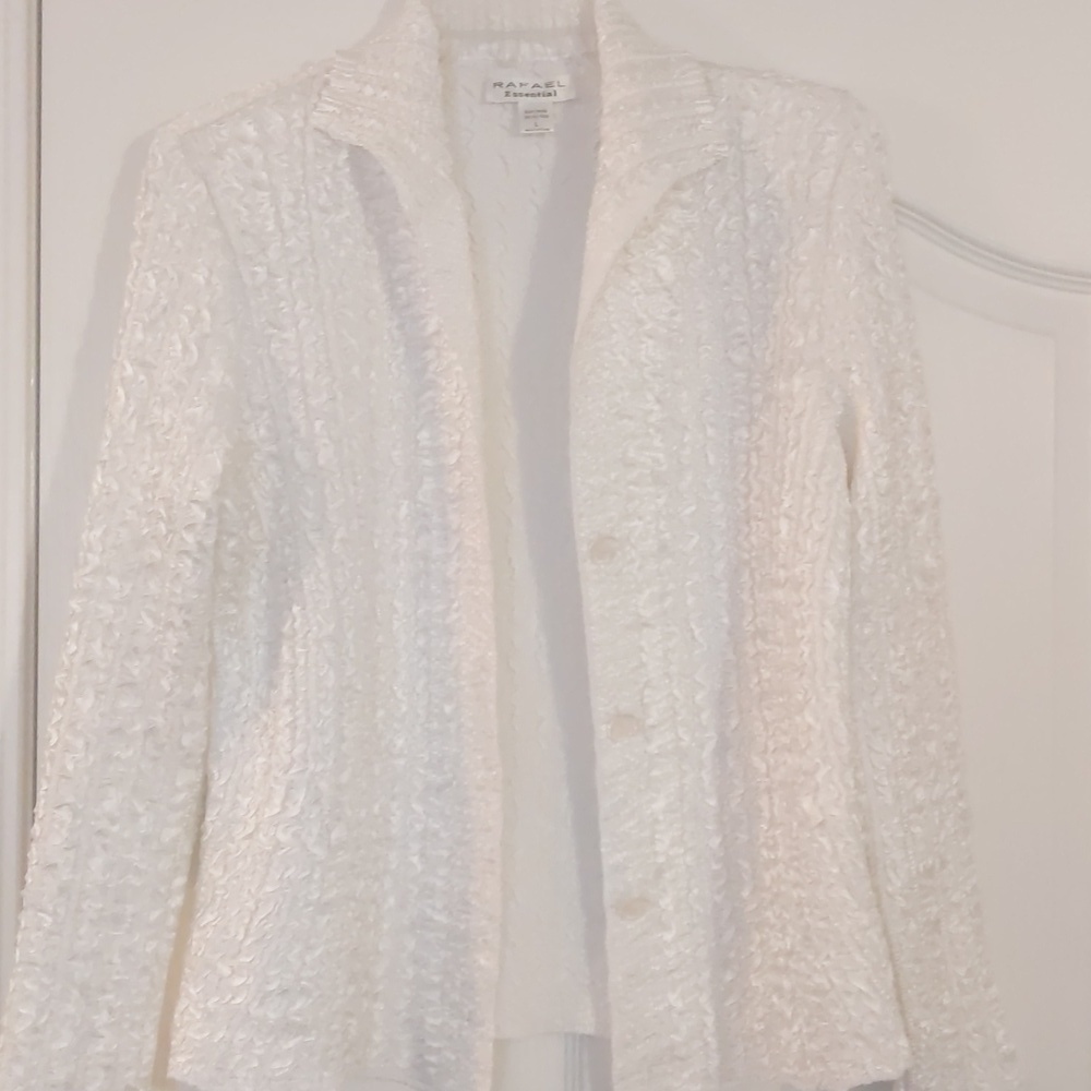 Women's Rafael Essential size large white button down top